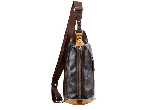 【豊岡鞄 木和田正昭商店 558388 チョコレート】ORIGINAL BASIC 帆布PU×皮革ワンショルダーバッグ ボディバッグ